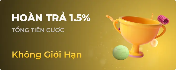 Ưu đãi Hoàn Trả 1.5% mỗi ngày tại vegasslots777ol